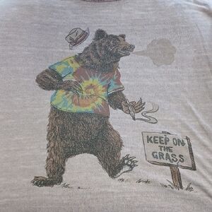 Lucky Brand Venice Burnout Tee in Gray